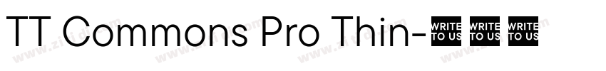 TT Commons Pro Thin字体转换